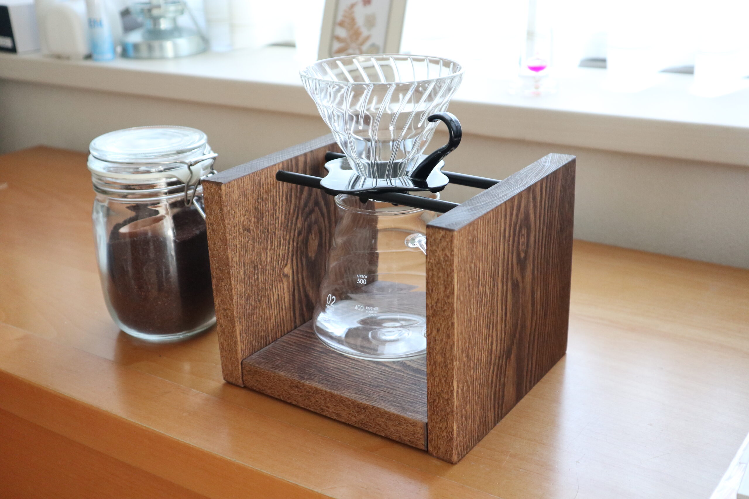 DIY Wood Pour Over Coffee Stand