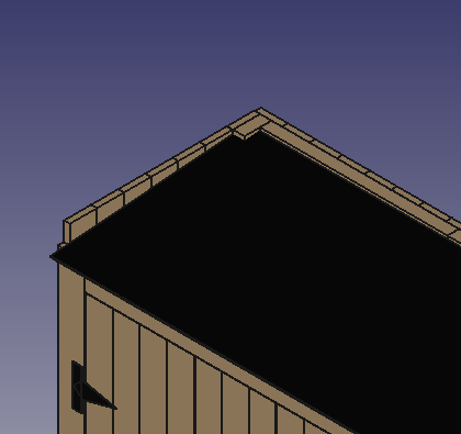 DIY 収納庫 屋根の合板加工